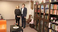 Direktor Zavoda Pristan Martin Kopatin in socialna delavka 
Klavdija Žnidar. 
