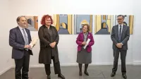 

Z  leve:  predsednik Italijanske unije Maurizio Tremul, avtorica 
razstave Fulvia Zudič,  predstavnica tržaške univerze Francesca 
Adelaide Garufi  in poslanec italijanske manjšine v državnem zboru 
Felice Žiža. 