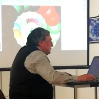 Bogdan Soban je v Kinogledališču predstavil svojo umetnost, ki jo 
ustvarja s pomočjo računalnika.  