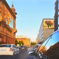  Hiperrealistični pogled na Dalmatinovo ulico v Ljubljani 