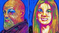 Avtoportret Ganija Llalloshija in njegova portretiranka Ira Niero 
Marušič