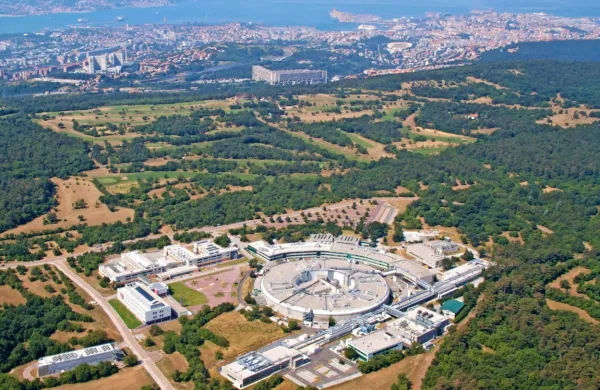 Sinhrotronski pospeševalnik Elettra je obroč v obsegu 259 metrov, 
laser prostih elektronov Fermi pa linearen pospeševalnik, ki 
poteka vzdolž Elettre.