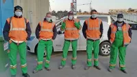 Med prvimi, ki jih je sežanska občina  skupaj s CZ oskrbela z 
maskami, so bili poleg zaposlenih v bolnišnici, ZD in domu 
upokojencev tudi komunalni delavci. 