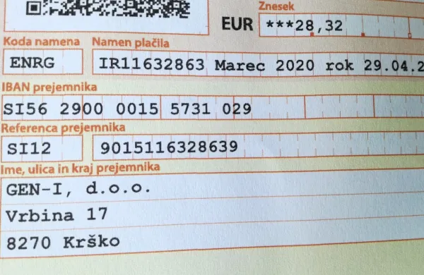 V konkretnem primeru položnice  na fotografiji je znesek za več kot 
enajst evrov nižji od februarske, kar je že občutna razlika.