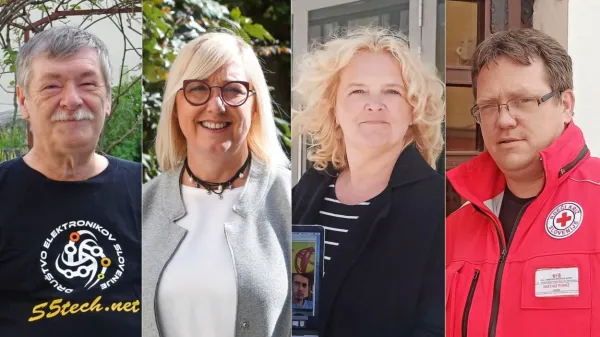 Osebnosti Primorske mesec aprila, ki jim izrekamo velik HVALA so: 
(z leve) Darko Volk, Vanja Kosmina Novak, Katja Pegan in Matjaž 
Poniž.