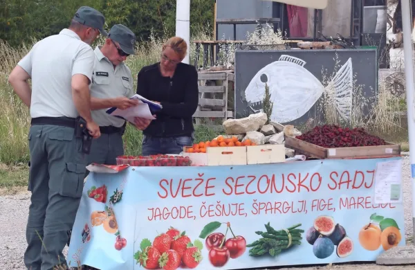 Inšpektorji ne morejo preganjati vseh obcestnih prodajalcev,  
ampak le  tiste,  ki v bližini nimajo sanitarij in tekoče vode, zavajajo,   
živila hranijo neustrezno ...