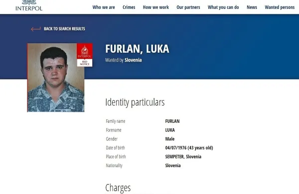  Luko Furlana s tiralico iščejo že od leta 2002, pred dnevi pa se je 
ponovno pojavil na prvi strani iskanih oseb Interpola.