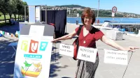 Maja Bavdaž Gross je na uličnem festivalu postavila korona meje.