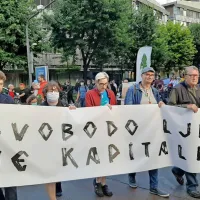 Protestni pohod so zaključili z ustanovitvijo ljudske skupščine