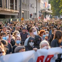 Protestni pohod so zaključili z ustanovitvijo ljudske skupščine
