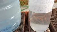 Voda iz cisterne gasilcev je bila motna in imela usedline.