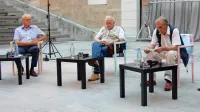 Marijan Suša, Pavel Skrinjar in Aleksander Peršolja so 4. septembra na pogovornem večeru  v amfiteatru Kosovelovega 
doma razgrnili “predzgodovino” Vilenice. 