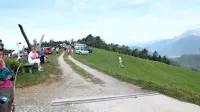 Z vrha Široko se odpira lep pogled na Alpe.