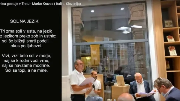  Petkov večer poezije Marka Kravosa v Tržaškem knjižnem središču je dosegljiv na spletu. 