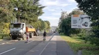 Delna zapora ceste mimo avtokampa Jadranka 