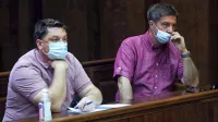 Milan Pučko in Robert Časar (z leve) sta na zatožni klopi ostala 
sama.