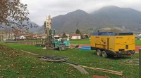 Novembra so z dvema vrtinama prišli do vode 30 metrov globoko, 
s katero bodo oskrbovali športni park Brajda.