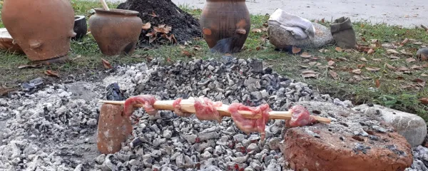 Nekatere stvari se skozi zgodovino niso veliko spremenile, denimo 
raženj za meso.