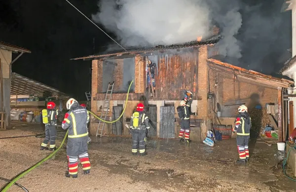 18 gasilcev se je v torek zvečer borilo z ognjenimi zublji sredi 
Vrtojbe.