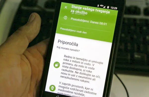 Vladno pogojevanje prehajanja občinski mej z naloženo aplikacij je 
prispevalo k vidnemu povečanju števila uporabnikov  že prvi dan.