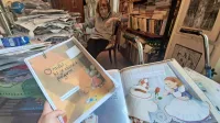 Jolka Milič je letos prevedla tudi nekaj slikanic, med njimi Kovičevo Pajacek in punčka, ki je izšla v spletni literarni reviji Fili d'aquilone