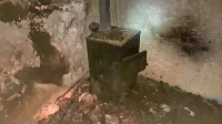V  torek zvečer je zagorelo pri sobni peči v dnevnem prostoru. 