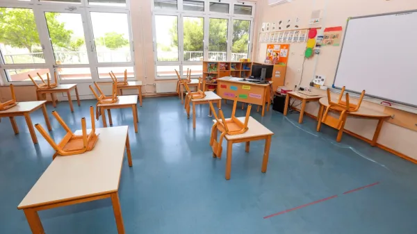 Vse pripravljeno za mehurčke po učilnicah