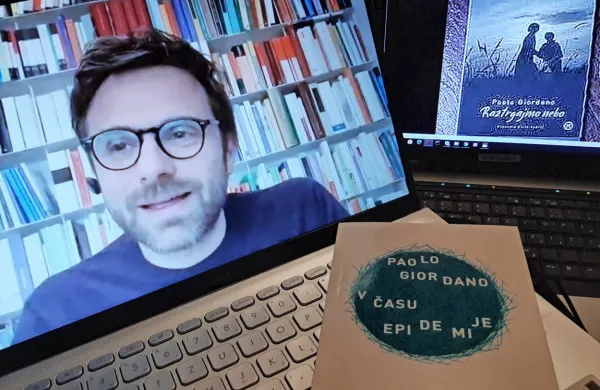 Paolo Giordano z zadnjima knjigama prevedenima v slovenščino