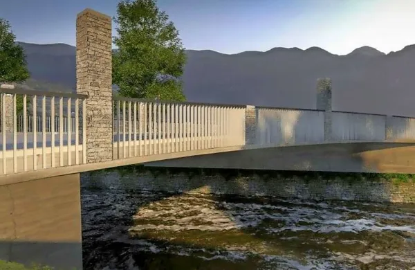 Tako bo videti nov most čez Lokavšček, ki bo izboljšal dostopnost  
do zahodnega  roba mesta. 