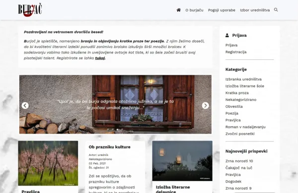 Ajdovski Burjač ponuja možnost objav literarnih besedil  začetnikom in bolj izkušenim ustvarjalcem.