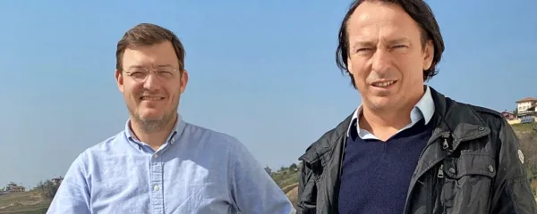 Uroš Peterc (levo) in Marjan Simčič