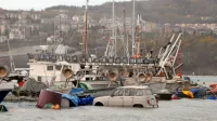 Ob visoki plimi so pred letom 2008, ko so dvignili zid v ribiškem 
mandraču,  Koprčani lahko uzrli tudi takšne prizore.