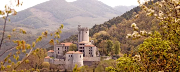 Nad vasjo Branik že stoletja kraljuje mogočen grad  Rihemberk. 