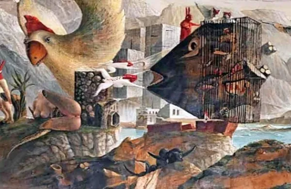 Marko Jakše figuraliko, arhitekturo, svetlobo in še marsikaj spleta v fascinantne podobe.