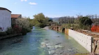 Ureditev struge Vipave predvideva tudi obnovo poškodovanih 
obrežnih zidov. Betonski zid južno od mosta na Vojkovi ulici bodo 
po napovedi direkcije za vode obložili s kamnom. 