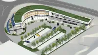 Vrata Krasa bi zgradili na 5000 kvadratnih metrih, imela bi interpretacijski center z razstaviščem, info 
točko s prodajalno spominkov ali tržnico lokalnih pridelkov in izdelkov, restavracijo. Pritličje bi bilo 
kamnito, nadstropje leseno in stekleno, streha  zelena.  

