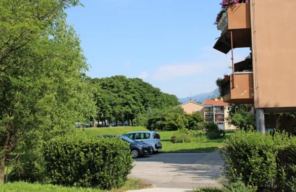 Na zelenici pred bloki bodo po načrtih občine zgradili dva bloka in 
poslovno stanovanjsko stavbo.