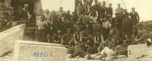  V kamnolomu v Koprivi so leta 1950 delale tudi ženske. 