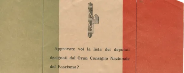 Glasovnica za volitve leta 1929