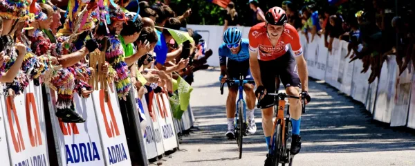   Matej Mohorič je pred startom etape Dirke po Sloveniji s ciljem na Sveti gori v šali 
dejal, da bi se lahko potegoval za vrh, če bi preko noči shujšal pet kilogramov.