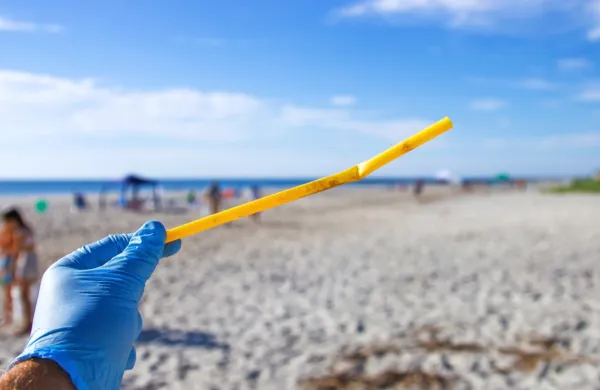 Veliko nepravilno odvržene plastike na koncu konča   v morju. 