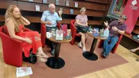 Nove knjige so v Konzorciju predstavili (z leve) Tanja Petrič, Milan Dekleva,   Daša Perme Jurjavčič in Aljoša Harlamov.   