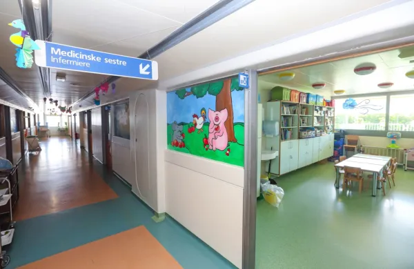 Sodobno opremljenih in obnovljenih prostorov pediatričnega 
oddelka izolske bolnišnice ne bi bilo brez dobrotnice Eveline 
Kozlovič. 