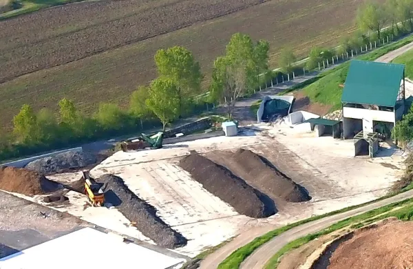 Kompostarna v kompleksu CERO Dolga Poljana.