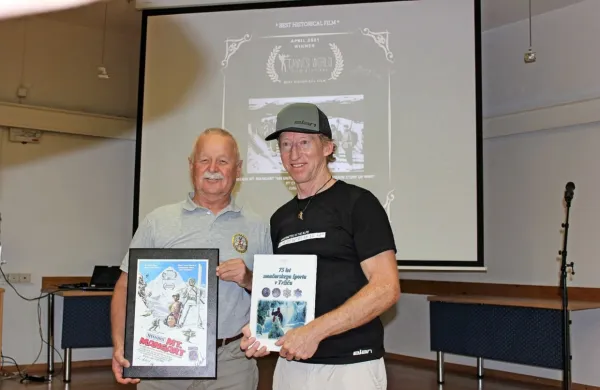 Za film o posebni tekmi sta zaslužna Janez Kavar (levo) in Chris Anthony  