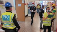Tečajniki med usposabljanjem