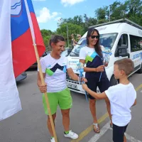 V Portorožu bučno sprejeli Tino Mrak in Veroniko Macarol