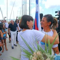 V Portorožu bučno sprejeli Tino Mrak in Veroniko Macarol