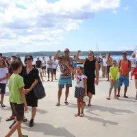 V Portorožu bučno sprejeli Tino Mrak in Veroniko Macarol