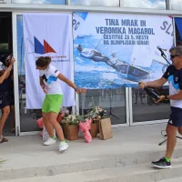 V Portorožu bučno sprejeli Tino Mrak in Veroniko Macarol